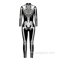 3D Halloween Sexy Skeleton Printed Women Costume